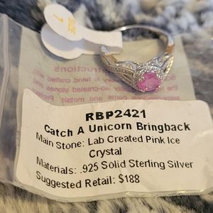 💍 Bomb Party Pink Ice Crystal Ring💍
